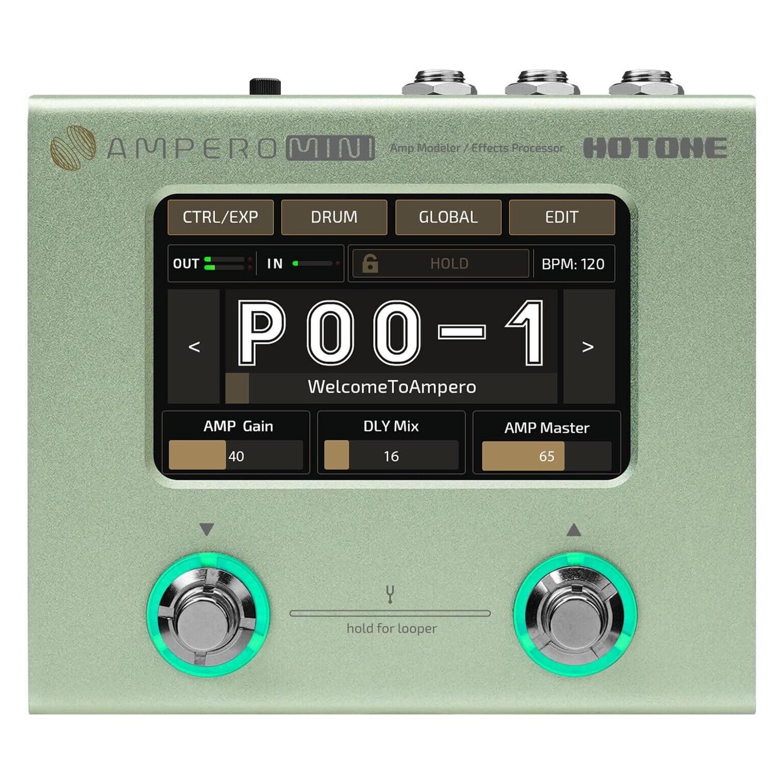 Hotone Ampero Mini (E-Bass, E-Gitarre) (HTAMPMINIGREEN)