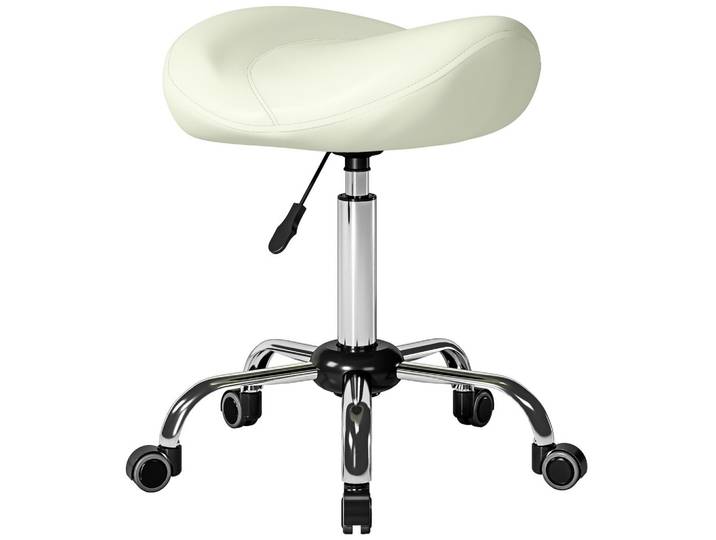 ROLLHOCKER PU Cremeweiß