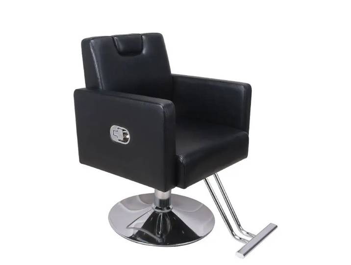 Fauteuil de barbier inclinable robuste, fauteuil de salon hydraulique, fauteuil de coiffeur avec appui-tête et repose-pieds, mobilier de salon de coiffure ﻿