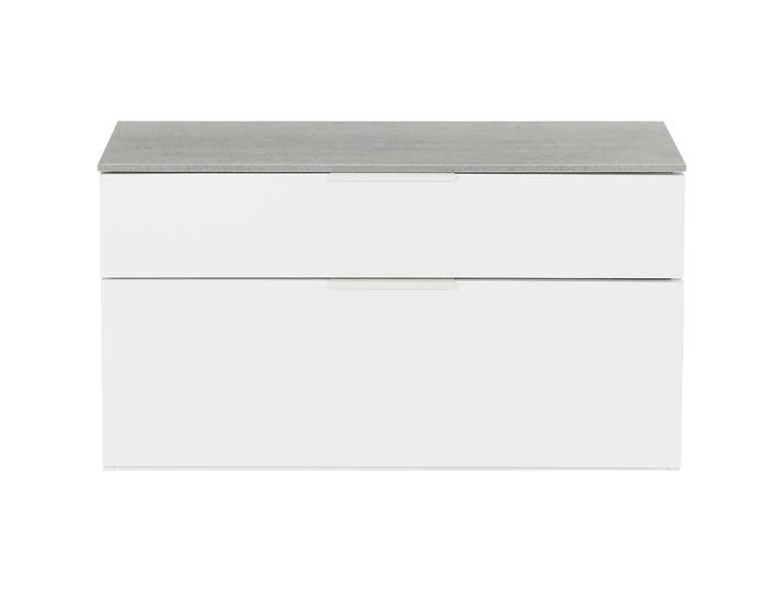 Schuhbank Verna hochglanzweiss Holzwerkstoff B 90 H 50 cm - Schuhbank