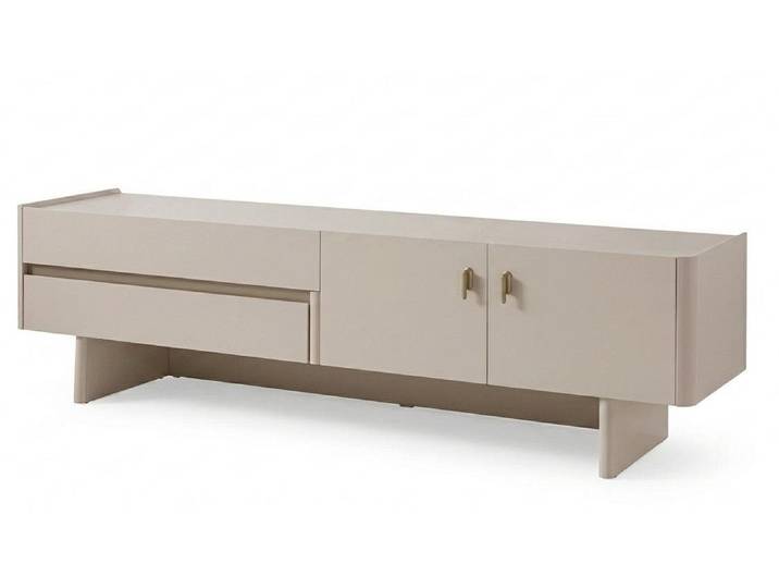 JVmoebel Lowboard TV-Lowboard Modern Beige Schlicht Geräumig Matte Oberfläche Länglich, Made in Europa