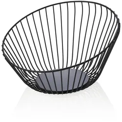 WAS Germany - Buffetkorb, Ø 25 cm, Höhe 14 cm, schwarz pulverbeschichtet, Metall