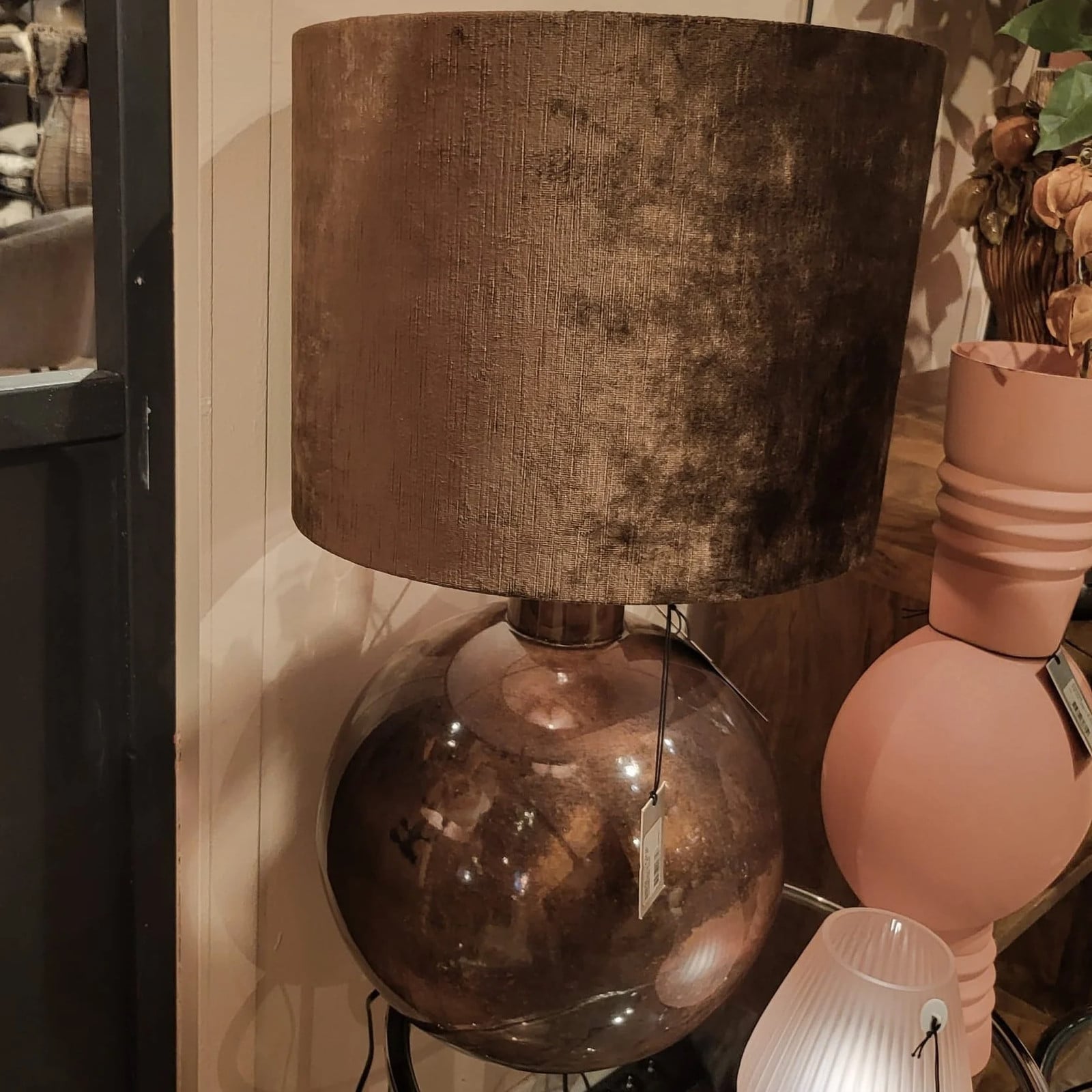 Light & Living BENU tabletop lampvoet koper-brons B/D/H: 34,5 x 34,5 x 41,5 cm