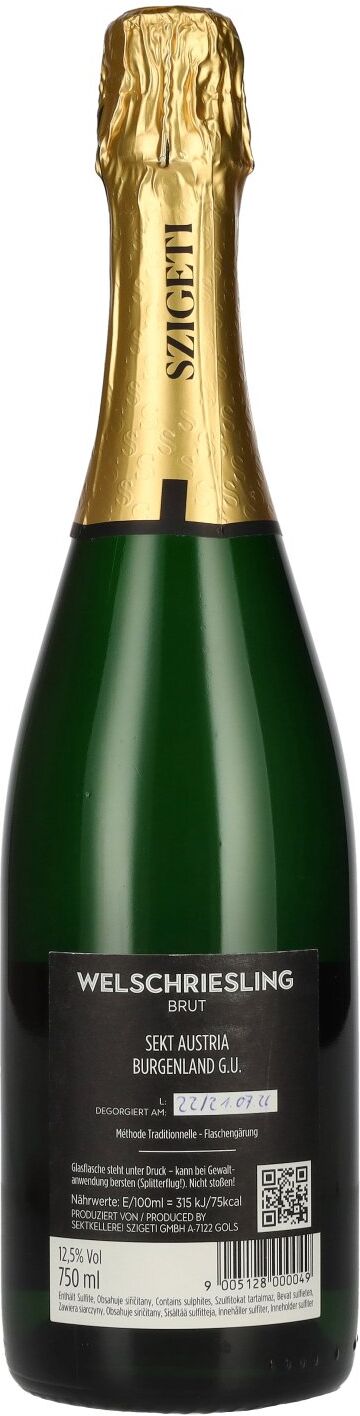Szigeti Welschriesling Brut 12,5% Vol. 0,75l