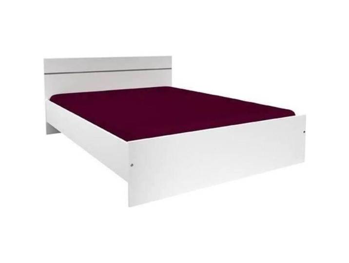 BOSTON Lit adulte contemporain - Décor blanc - l 140 x L 190 cm