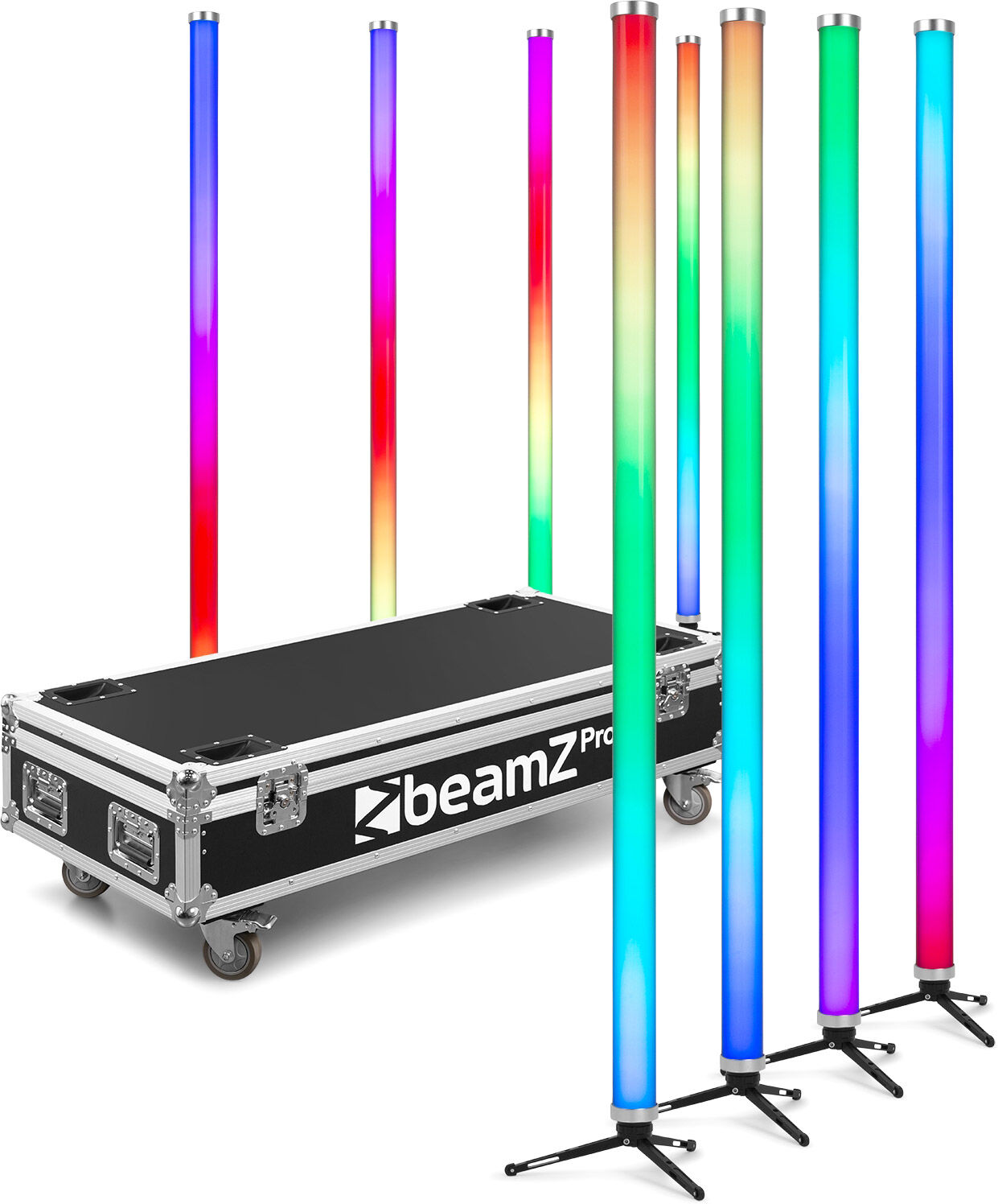 Beamz Pro Kratos Led Tube Set Rgbw Für Den Innen- Und Außenbereich, 8er Set