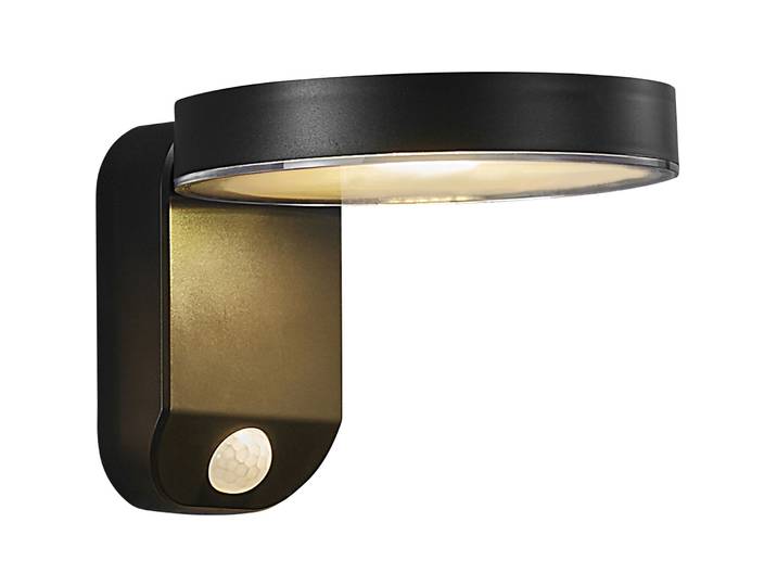 NORDLUX Wandlampe aussen Rica Round Schwarz PVC B 15 cm - LED - Lichtfarbe: Warmweiss - LED Energiesparlampen