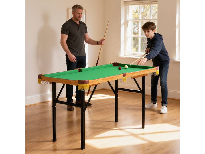 SPORTNOW Table de Billard Pliable Mini avec Accessoires, Vert