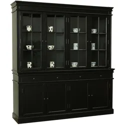 Ebuy24, Vitrine + Buffetschrank, Vitrinenschrank Amaretta (186 x 45 x 200 cm)