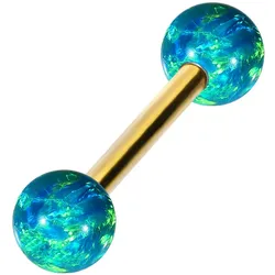 Chirurgenstahl Barbell SYNTHETISCHE OPALE