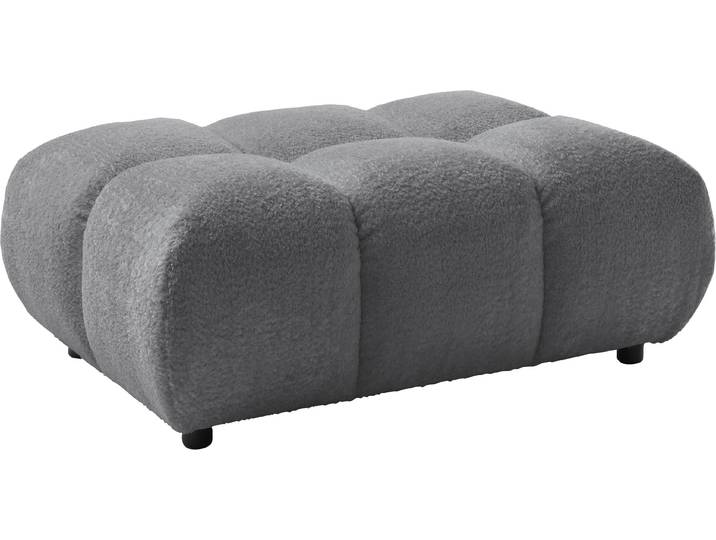 Polsterhocker HOME AFFAIRE Cozy Bubble, mit eleganter Steppung, weich gepolstert, 108x73 cm , grau, B:108cm H:41cm T:73cm, 100% Polyester, Hocker, Polsterhocker, passend zum Sofa und dem drehbaren Sessel der Graceland-Serie
