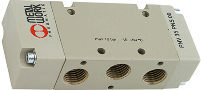 Riegler Electrovanne 5/2 voies, pneumatique, monostable, raccord G 1/8, DN 5 (516.301)