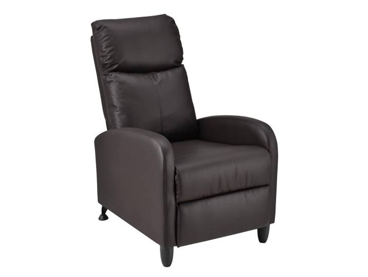 [en.casa] Polstersessel Bregenz Kunstleder Braun, 60x102x92 cm, Wohnzimmer, Sessel, Polstersessel