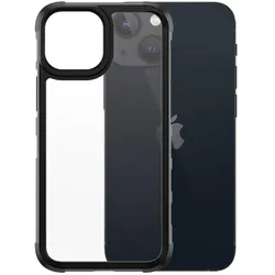 PanzerGlass 0318 Handy-Schutzhülle Transparent (Apple iPhone 13 mini), Smartphone Hülle, Transparent, Schwarz