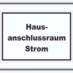 HB-Druck Hausanschlussraum Strom Aufkleber mit Text HAR waagerecht A1 (594x841mm)