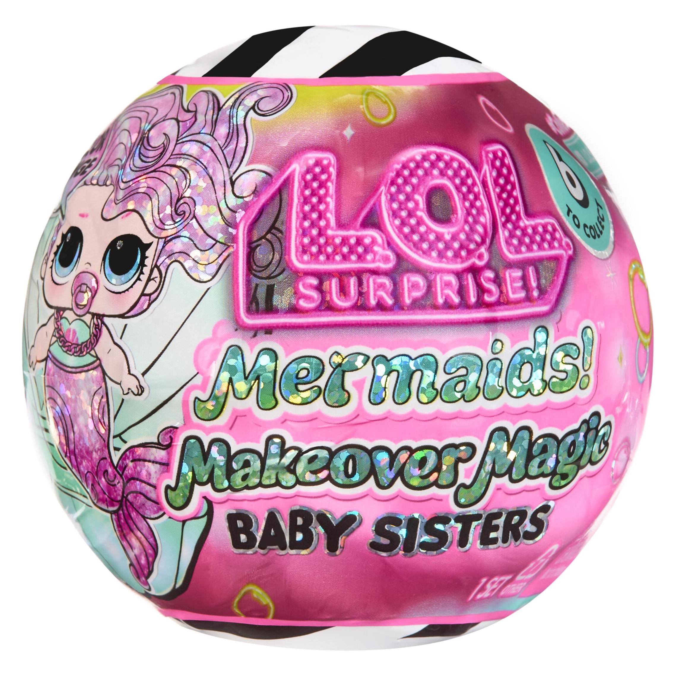 MGA LOL Surprise Mermaids Makeover Magic Baby Sisters Asst P (598787-EUC)