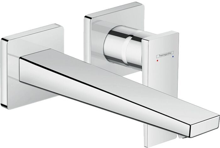 Hansgrohe Metropol Waschtischarmatur 32526000 chrom, für Wandmontage, Zungengriff, 225mm