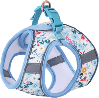 Inspire Picks Cute Small Dog Harness & Leash Set Soft Adjustable Puppy Vest With Cat Collar Accessories blue Harness m