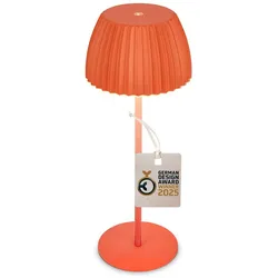Briloner, Tischlampe, Brilo unplugged RIFFLE Akku Tischleuchte mit Lichtkante - Orange (200 lm)