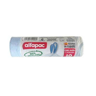 ALFAPAC Müllbeutel 15 Stk. 10L 45x47cm mit Selbstverschluss