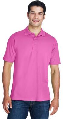 CORE365 88181 Men's Origin Performance Piqué Polo Shirt in Charity Pink size 5XL   Polyester