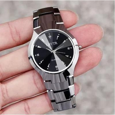 Uplifted Finds Tungsten Steel Color Quartz Calendar Watch Elegant Couple's And Student Watch Set male