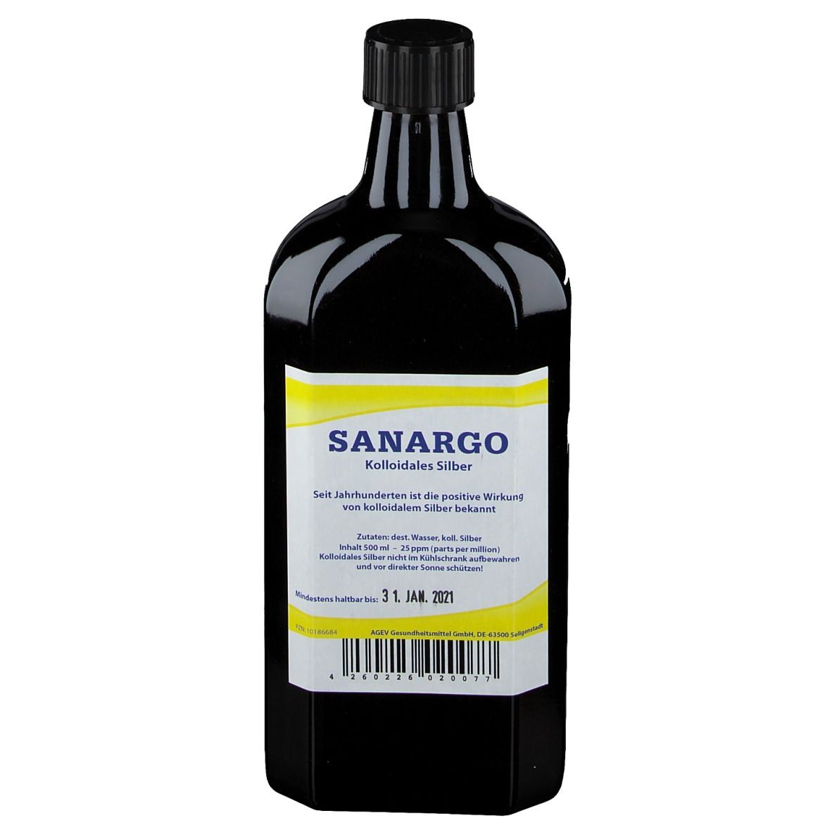 Sanargo kolloidales Silber Flaschen 500 ml