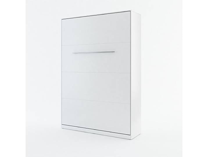 BIM Furniture Wandbett Vertical Schrankbett LENART Concept PRO Wandklappbett, Schrankklappbett Wandbett, Schrank mit integriertem Klappbett, Funktionsbett (Weiß Matt, 140 x 200 cm)