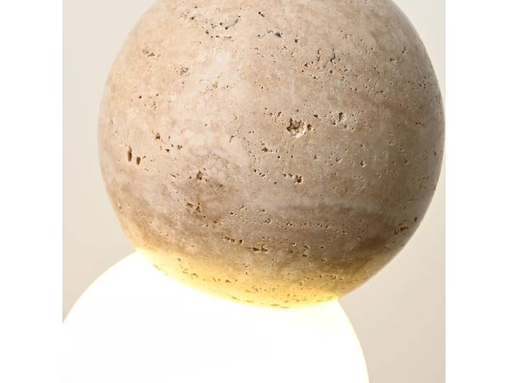 Lustre de chevet en travertin jaune, style rétro japonais, style Wabi-sabi, minimaliste, petit luminaire suspendu pour restaurant