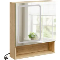 SPIEGELSCHRANK mit LED-Beleuchtung und Touch-Sensor BZR238-E-N