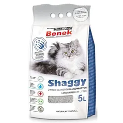 SUPER BENEK Shaggy Katzenstreu - Streu für Langhaarkatzen 5L