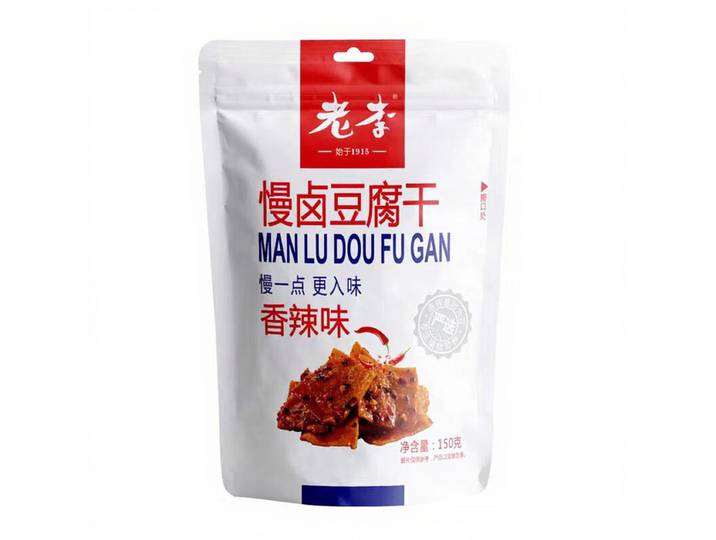 Laoli Langzaam gekookte gedroogde tofu (pikante smaak) 150G
