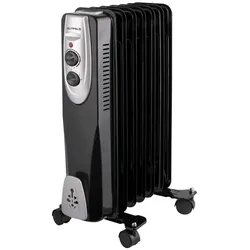 Exquisit Öl Radiator HR32007sw bk 7 Rippen, Heizkörper, Schwarz