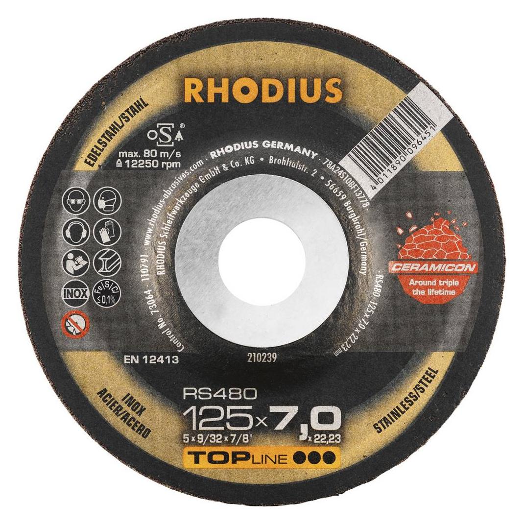 Rhodius 210239 RS480 Schruppscheibe Edelstahl, Stahl 25 St. (210239)