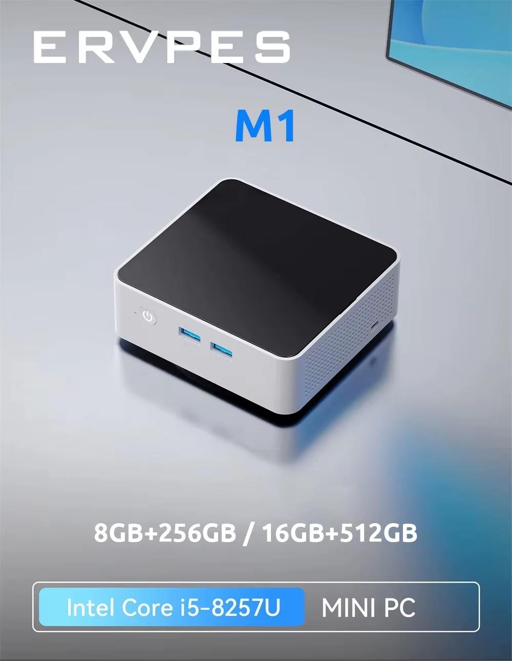Mini-PC - Intel Core i5-8257U - 4 Kerne/8 Threads - 8 GB RAM - 256 GB Speicher - Windows 11 Pro - WiFi 6