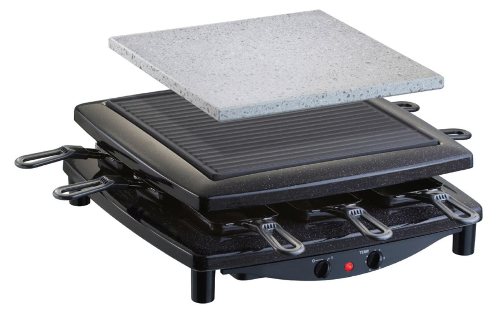 Steba RC 3 PLUS Raclette en Grillset met Hete Steen, Zwart