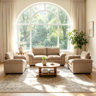 DREAMSIDEA Corduroy Living Room Seating Set
