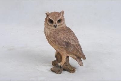 Hi-Line Gift Ltd. Small Screech Owl On Stump