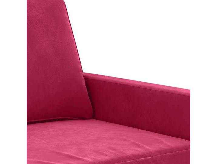 BURKE@ Sofa salon à Trois places - Canapé TRIPLE - Cadre solide - Rouge bordeaux 180 cm Velours SS878