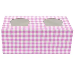 Cupcake Box für 2 Cupcakes 19,5x10x7,5cm pink (20 Stück)
