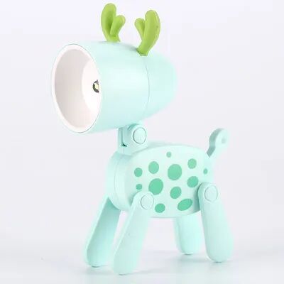 Universal Stock Cute Dog & Deer LED Night Light Foldable Kids Bedside Lamp Mini Book Light green Deer