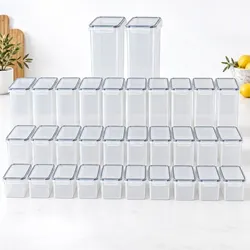 Relaxdays Vorratsdosen Set mit Klickverschluss Schwarz,Transparent