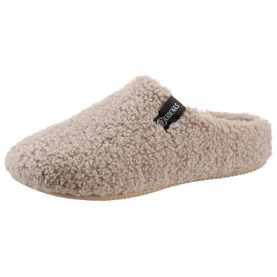 Pantoffel VERBENAS "YORK GALES", Damen, Gr. 41, wärmend, beige, Textil, Schuhe Hausschuh Pantoffeln Plüsch Hausschuh, Pantoffel, Hausschuh, Homeslipper zum Schlupfen