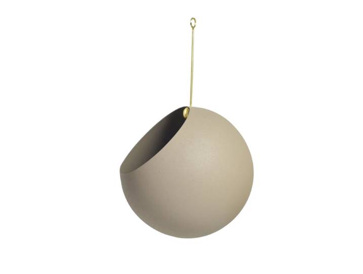 AYTM - Globe Hängeblumentopf, Ø 17 cm, taupe