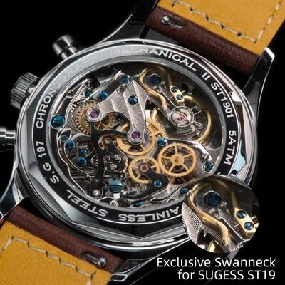 Uplifted Goods Mechanical Pilot Chronograph Watch l normal Movement