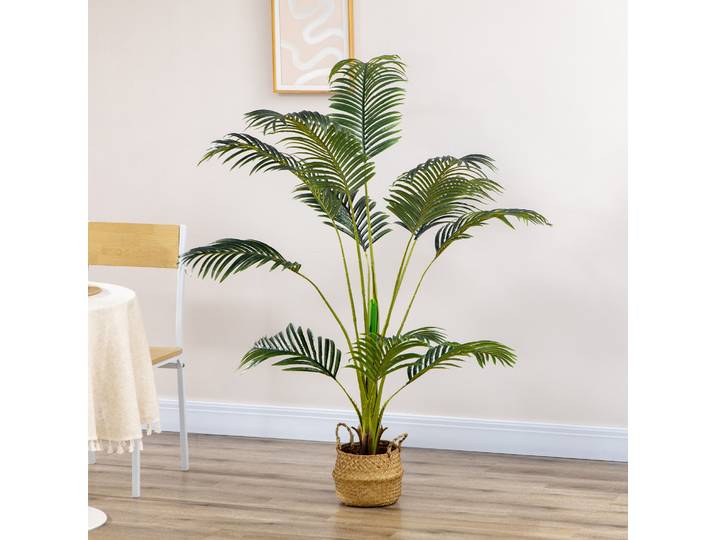 HOMCOM Palmier Artificiel Plastique 170cm Pot Vert