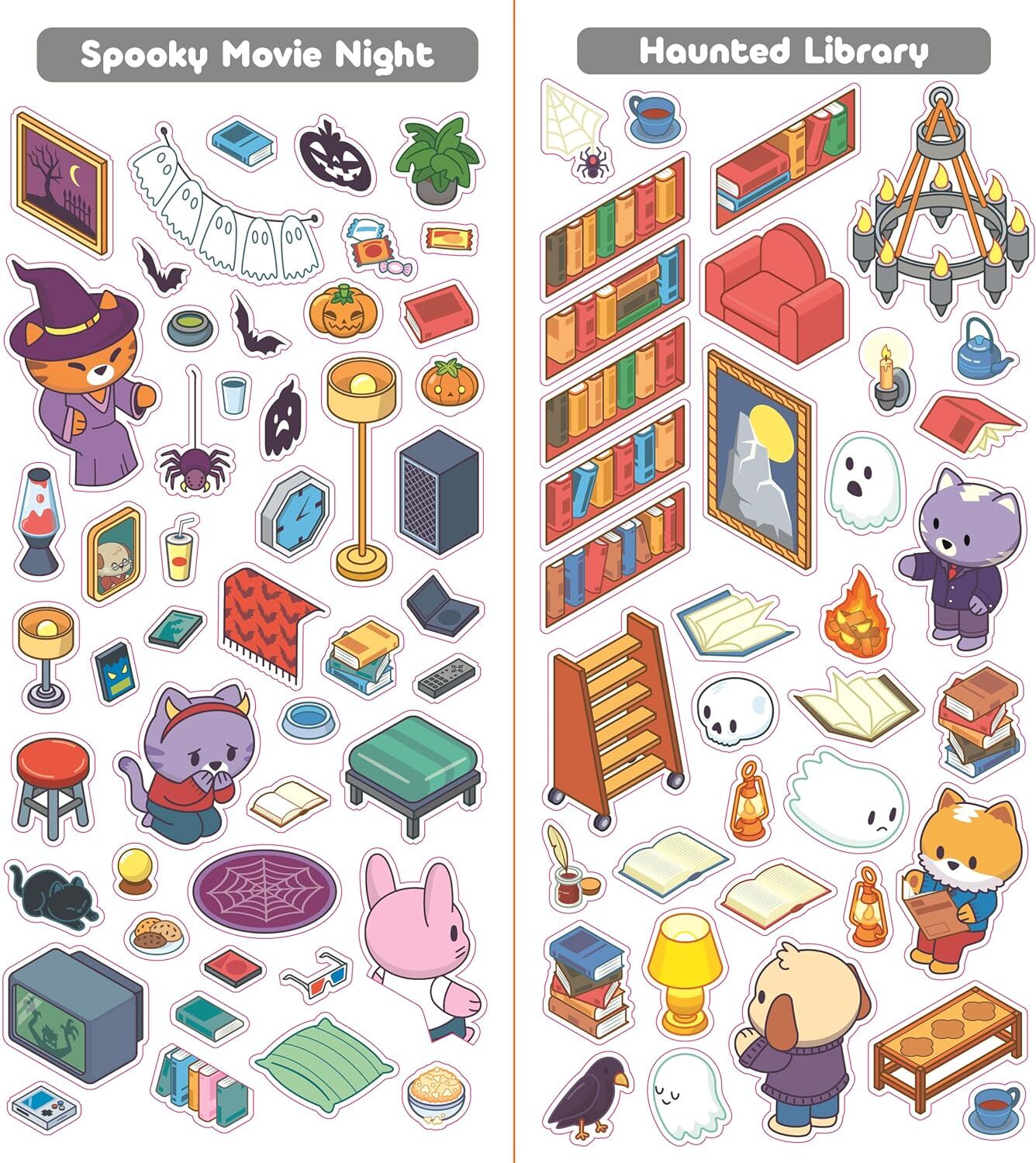 SparkPool Sticker Therapy: Cosy Creepy Creations: Design your own miniature 3D scenes   Over 150 stickers to create the cutest, creepiest, and cosiest rooms