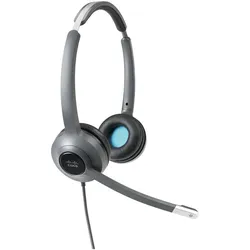 Cisco Headset 522 Duo 3.5mm & USB-A Adapter (Kabelgebunden, USB-A, Cisco), Office Headset, Grau, Schwarz