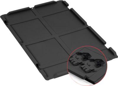 Schäfer Shop Pure Scharnierdeckel Serie Economy für Euroboxen 600 x 400 mm, Kunststoff, anthrazit