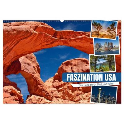 Faszination USA - Eine Reise durch Stadt und Natur (Wandkalender 2027 DIN A2 quer), CALVENDO Monatskalender